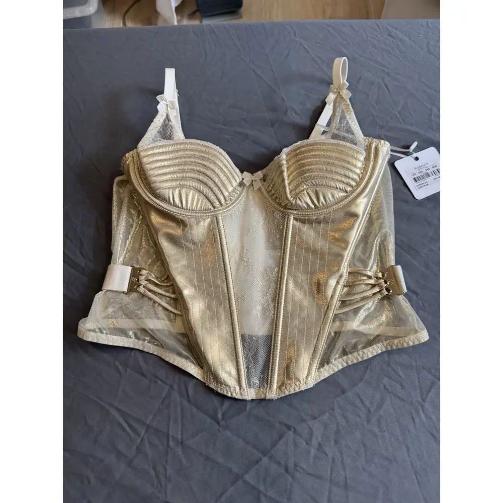 Honey Birdette, Marilyn, Bustier, Ivory. Size‎ 36D ￼